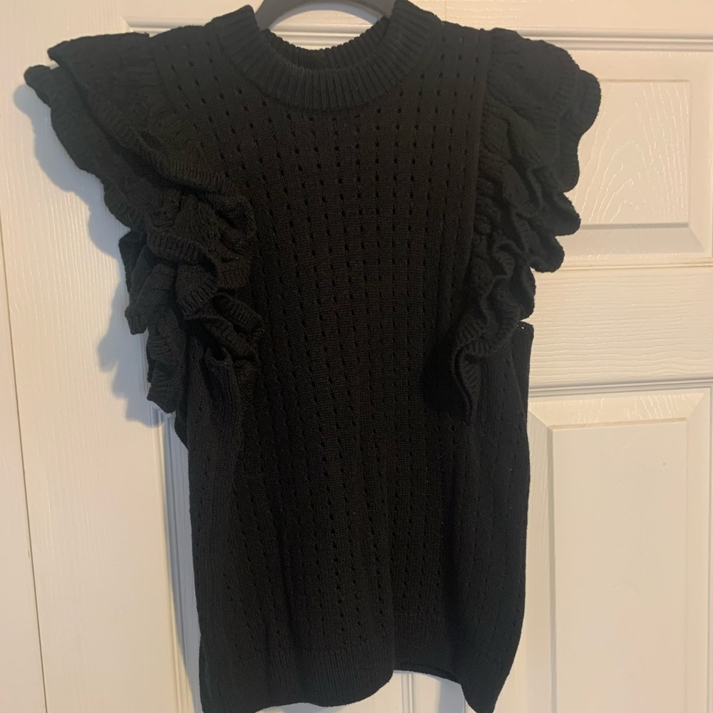 Size small black knit top